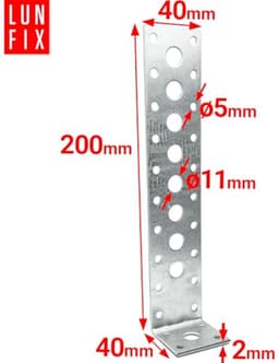 20 Stuks Platte Stalen Betonankers - Ideaal voor Houten Constructies en Verankering — thumbnail 2