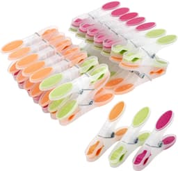 Ibenzoa® Set van 30 kleurrijke wasknijpers met stevige grip en soft-grip handgreep — thumbnail 1