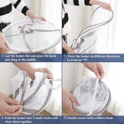 Hanging Drying Net - Windproof - Clothes Basket - Foldable - 2 Layers Drying Net - Portable Multifunctional Drying Net voor het Drogen van Kruiden - Bloemen - Paddenstoelen en Planten — thumbnail 4