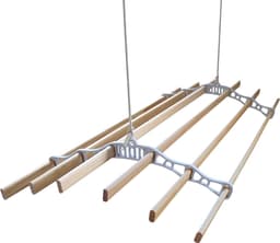 Droogrek Ophangbaar - Wit - 1.8 meter - plafond wasrek — thumbnail 1