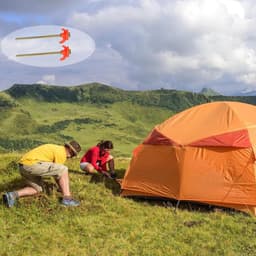 Draaibare tentharingen met schroefdraad - 10 stuks voor tent grondankers - Metaal - Picchschroefdraad — thumbnail 3