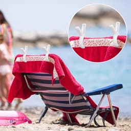 16 stuks - Strandlakenklemmen - Grote strandhanddoekclips - Zware plastic handdoekklemmen - wasknijpers - Geschikt voor strandhanddoeken - met sterke roestwerende veren - voor dekens, handdoeken, kleding waslijn, het hangrek - wit en kaki — thumbnail 3