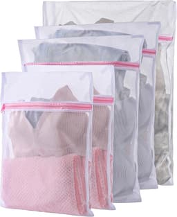 5 stuks wasnet voor wasmachine - waszak - met ritssluiting - laundry bag - reisopslag voor trui - overhemden - broeken - sokken (30 x 40 cm, 40 x 50 cm, 60 x 60 cm) — thumbnail 1