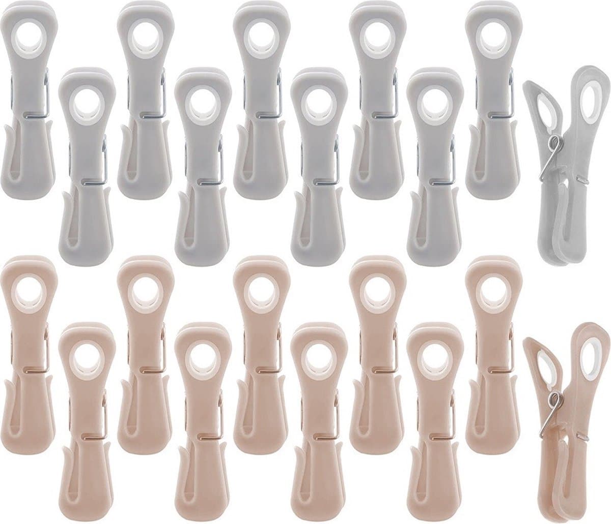 Wasknijpers Plastic 20 stuks - Set - Wasgoedknijpers - Knijpers voor Wasrek - Laundry — afbeelding 1