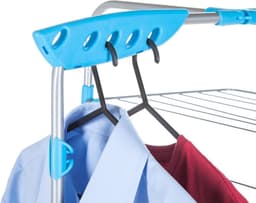 Indoor Luchter - 40 m droogruimte Metaal Wit/Blauw folding wall laundry rack — thumbnail 4