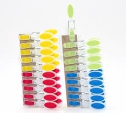 Wasknijpers soft grip - 60x - kunststof - 8 cm - wasgoed knijpers — thumbnail 5