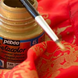 Pébéo Setacolor Glitter Zilveren Textielverf - 45ml textielverf voor lichte stoffen — thumbnail 5