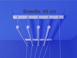 Heavy-duty Ruimtebesparend Plafond Droogrek - 5 stangen elk 200 cm lang — thumbnail 2