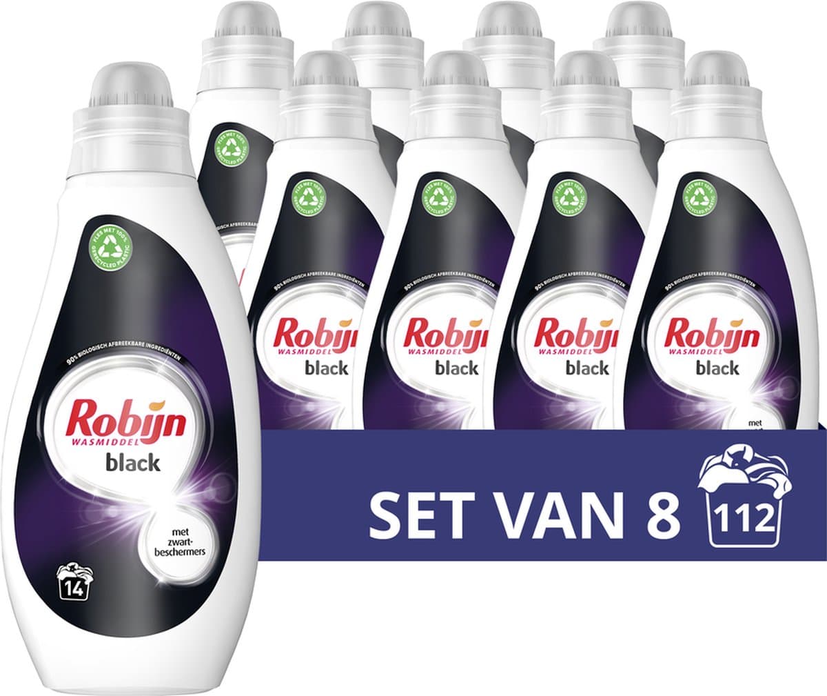 Robijn Black Velvet - Vloeibaar Wasmiddel (700ml) - 8x 14 wasbeurten — afbeelding 1