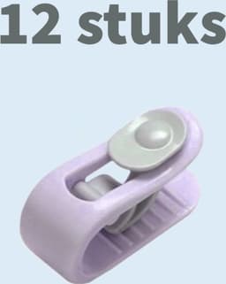 Dekbedclips - Dekbed Klemmen - Dekbed Clips - 12 STUKS - Knijpers - Laken - Deken - Paars — thumbnail 3