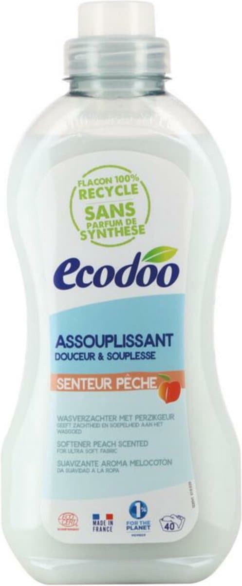 Ecodoo Wasverzachter Perzik 40 Wasbeurten 1 liter — afbeelding 1