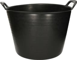 Excellent Houseware Flexibele wasmand - zwart - 40 liter - kunststof - 50 x 45 cm - met handvatten — thumbnail 4