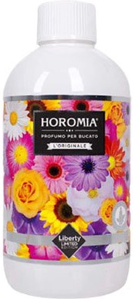 Wasparfum Liberty 500ml - Horomia - Horomia wasparfum - Was parfum - Liberty - Textielparfum - Textiel parfum - wasmiddel - wasverzachter - wasgeur - beddengoed - parfum - wassen - kleding - kleding parfum - geur - geuren - wasgeur - kleren — afbeelding 1