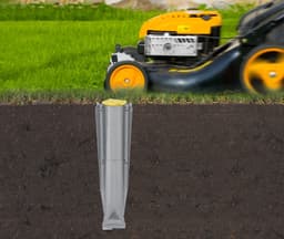 Brabantia Lift-O-Matic Advance Droogmolen - 60 m - met Metalen Grondanker - Beschermhoes en Wasknijpertasje - Metallic Grey — thumbnail 4