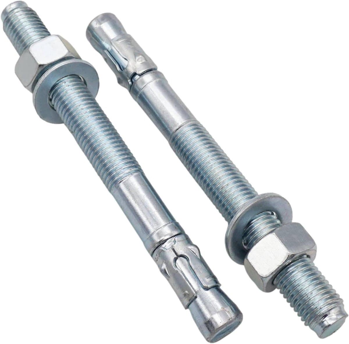 Wigankers - Metalen pluggen Ankerbout - Beton Bevestigen - Verzinkt Staal - M20 x 200 mm - Zilver — afbeelding 1