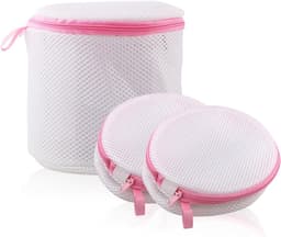 Waszak – Mesh waszakken - Wasnetjes met Rits - 3 Stuks – Sandwichmodel – Beschermt Delicate Kleding – Anti-klit – Met Stevige Ritssluiting – Herbruikbaar – Voor Witte, Bonte, Fijne Was - Wit - 14x14cm — thumbnail 1