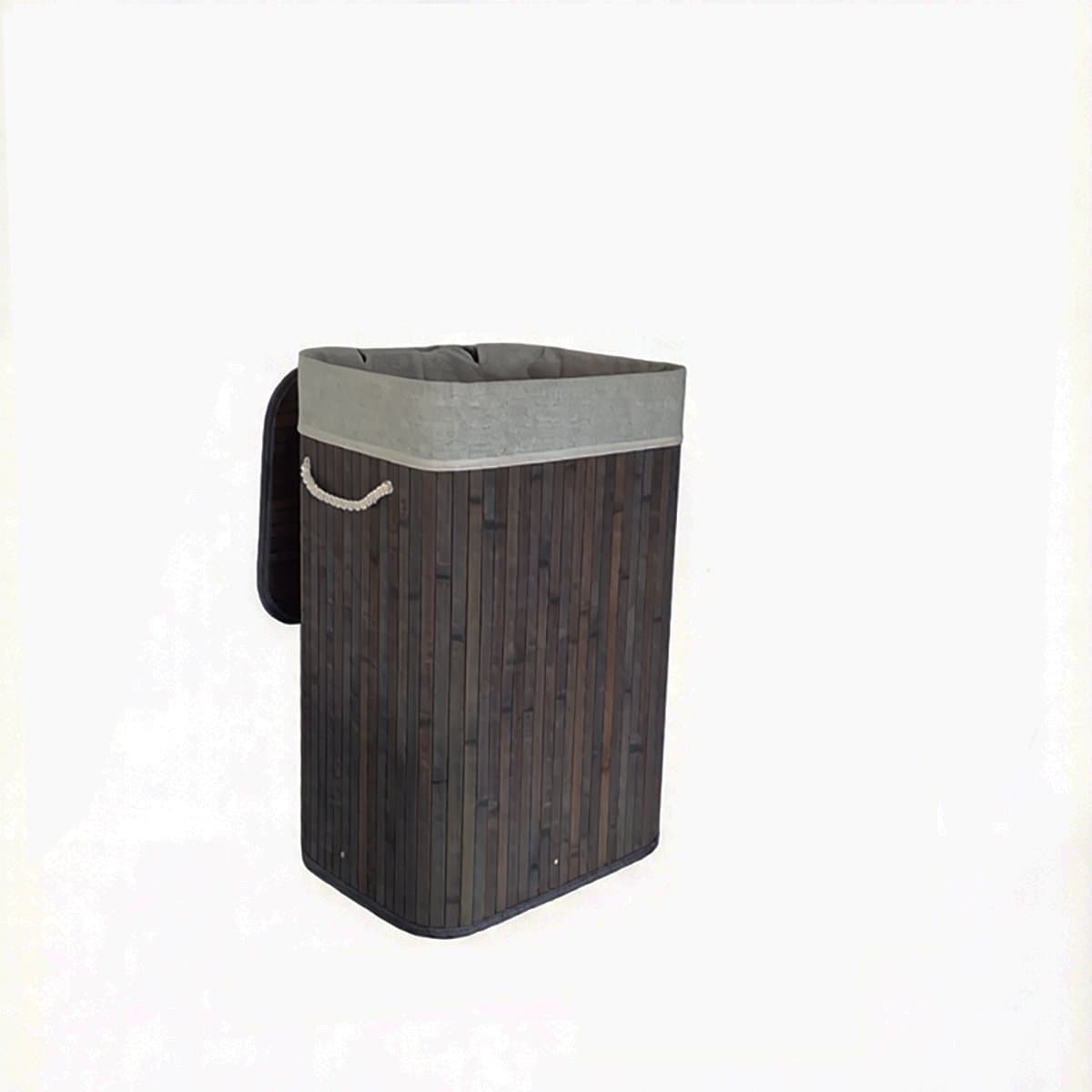 Hoppa! - Bamboe Wasmand - Opbergmand - 72L - Zwart — afbeelding 1