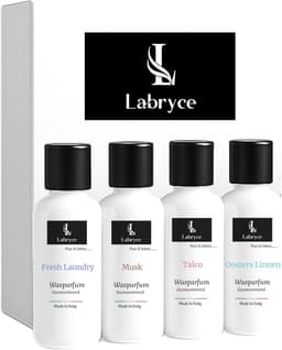 Labryce Wasparfum Proefpakket - 4 Geuren x 30 ml - Fresh Laundry - Talco - Musk - Oosters Linnen — thumbnail 1