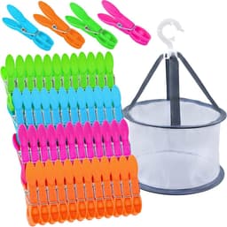 Kleurige Plastic Wasknijpers - Stevige Antislip Klemmen voor Handdoeken, Kleding en Sokken met Windbescherming - 48 Stuks — thumbnail 1