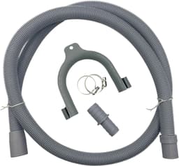 Fixem afvoerslang 1,5m wasmachine vaatwasser, geschikt voor 19mm 21mm aansluitingen - verlengslang afvoer slang met bocht en klemmen en verleng adapter - Geschikt voor alle merken — thumbnail 2