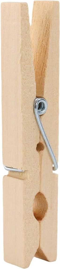 200 stuks berkenhouten wasknijpers van 7,2 cm, natuurlijke clips voor wasgoed, knutselen en foto's — thumbnail 3