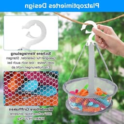 50 Stuks Winddichte Plastic Wasknijpers met Mand, Ideaal voor Waslijnen en Hangers, Duurzaam en Handig in Gebruik — thumbnail 3