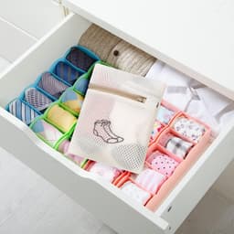 Waszak voor de wasmachine, ideaal voor gevoelige kleding, ondergoed, sokken en bh's, 18 x 20 cm met rits — thumbnail 3