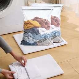 Set van 3 Wasnetten 60 x 50 cm - Duurzame Herbruikbare Reiswaszakken met Rits voor Delicate Kleding, Sokken en Ondergoed — thumbnail 4