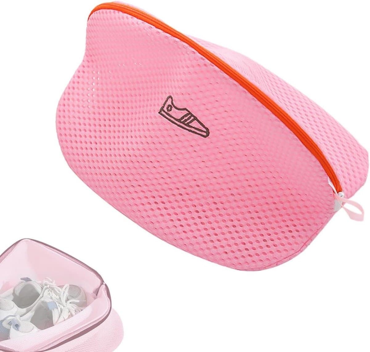 Wasmachine Schoenentas - Mesh Waszakken - Schoenen Wassen - Gladde Ritssluiting - Compact Formaat - Wit — afbeelding 1