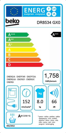 Beko DR8534 GX0- Warmtepompdroger — thumbnail 2