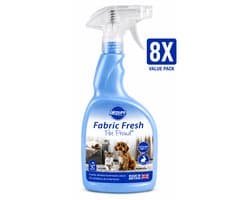 Airpure Textielverfrisser Pet Proud Huisdier 750 ml Spray - Set van 8 Flessen (6 L Totaal) - Geurneutralisator voor Beddengoed Gordijnen Kleding en Meubels - 100% Veganistisch en Dierproefvrij - Made in UK