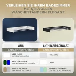 Droogrek Muurbevestiging - Uittrekbaar Droogrek - Kleding Drogen - Ruimtebesparend Ontwerp - 3.75m Drooglijn - Zwart — thumbnail 3