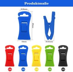 Dailygoods - Set van 100 Sokkenklemmen voor Wasmachine en Droger — thumbnail 3