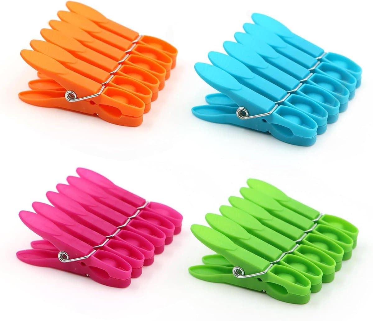 Wasknijpers Set - Kleding Speldjes - Kleding Drogen - Zware Veer - 24 Stuks - Kleurrijk — afbeelding 1