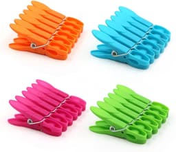 Wasknijpers Set - Kleding Speldjes - Kleding Drogen - Zware Veer - 24 Stuks - Kleurrijk — thumbnail 1
