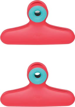 Zak Clips - Keuken Clips Plastic Clips - Zakken Sluiten - Brede Clips - 2 Stuks - Rood — thumbnail 1