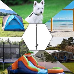 2 stuks 46 cm grondankers voor zware omstandigheden bij harde wind - grondpennen met schroefbevestiging voor stacaravans, schommels, tenten, carports en tuinhuisjes — thumbnail 5