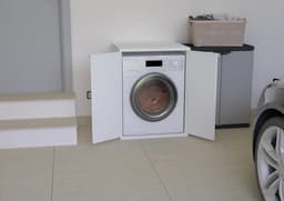 Wasmachine Ombouw - Opbouwmeubel - Kast Wasdroger - Meubel - praktische indeling — thumbnail 5