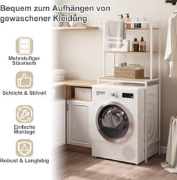Wasmachine Ombouw - Opbouwmeubel - Kast Wasdroger - Meubel - grijs — thumbnail 5