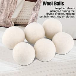 Dailygoods - Cosensi - Dailygoods - Wollen Droogballen voor Kleding met Waterabsorptie en Statische Eliminerende Eigenschappen — thumbnail 2