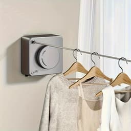 Intrekbare Waslijn - Wand Waslijn - Kleding Drogen - Niet Doorhangend - 4.6 meter - Wit — thumbnail 4
