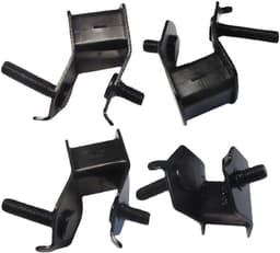 Trillingsdempende Pads - Schokabsorberend - Apparatuur Stabiliseren - Rubberen Ijzeren Composiet - 4 Stuks - Zwart — thumbnail 5