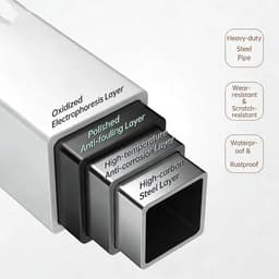 Opbergrek Wasmachine - Vrijstaand Rek - Ruimte Organiseren - Waterbestendig Materiaal - 2 of 3 Lagen - Zwart — thumbnail 4