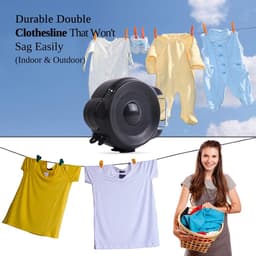 Waslijn - Drooglijn - Kleding Drogen - Flexibele Lengte - 15 meter - Niet gespecificeerd — thumbnail 3
