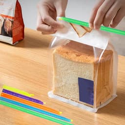 Zak Sluitclips - Zakverzegelaars Keuken - Voedsel Bewaren - Herbruikbaar en Kleurrijk - 5 Maten - Multicolor — thumbnail 5