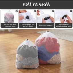 Netwaszakken voor Wasgoed, 4 Maten, Robuuste Waszakken voor Wasmachine, Ideaal voor Delicate Kleding, 4 Stuks, 78,7 x 58,4 cm — thumbnail 5