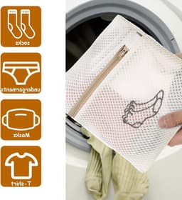Wasmachineschoonmaak: 2 Waszakken voor Delicate Kleding, Ondergoed, Sokken en Beddengoed - 18 x 20 cm en 40 x 50 cm Maat — thumbnail 5