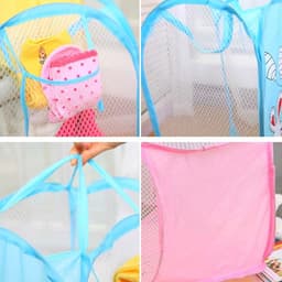 Vouwbare Wasmand Set van 4 Stuks - Mesh Wasmanden, Opvouwbare Opbergmanden voor Wasgoed, Speelgoed en Organisatie in Huis — thumbnail 4