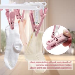 Droogrek voor Sokken en Ondergoed met 40 Clips, Vouwbare Hanger voor Kleine Kleding, Ideaal voor Thuisgebruik en Reizen — thumbnail 5