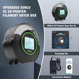 Filament Droger - Droogbox - 3D Printen Verbeteren - 360 Graden Verwarming - 265 x 274 x 118 mm - Zwart — thumbnail 5